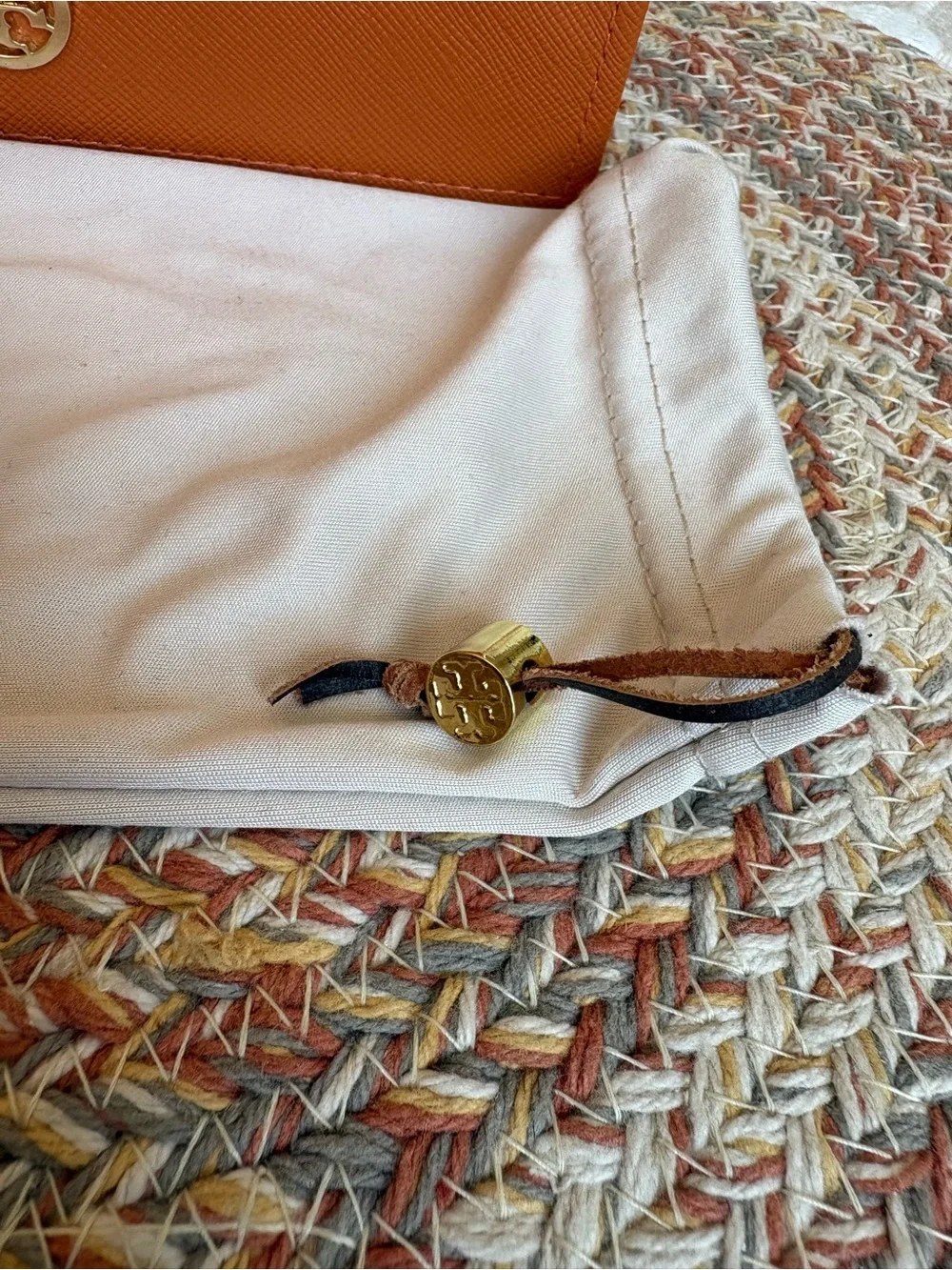 Tory Burch Orange Eyeglasses Case & Pouch